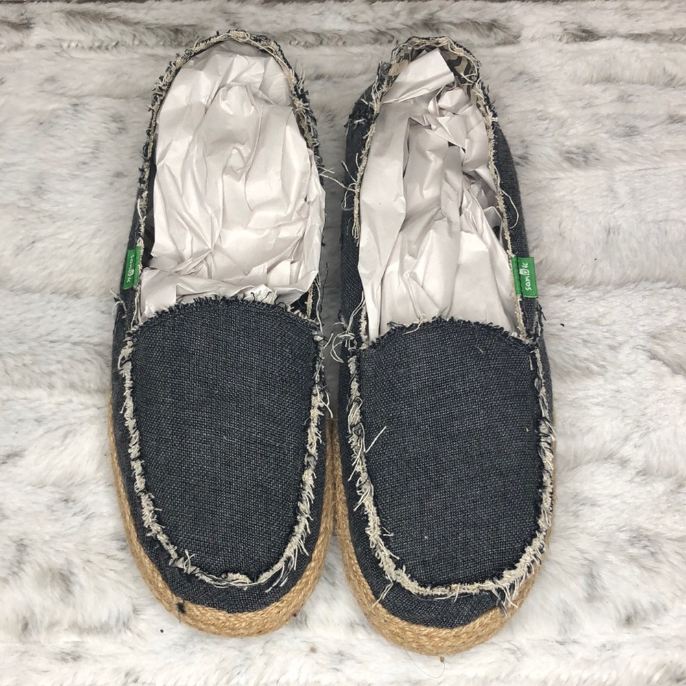 Sanuk Fiona Sidewalk Surfer Frayed Slip-on Moc Toe Loafer 8